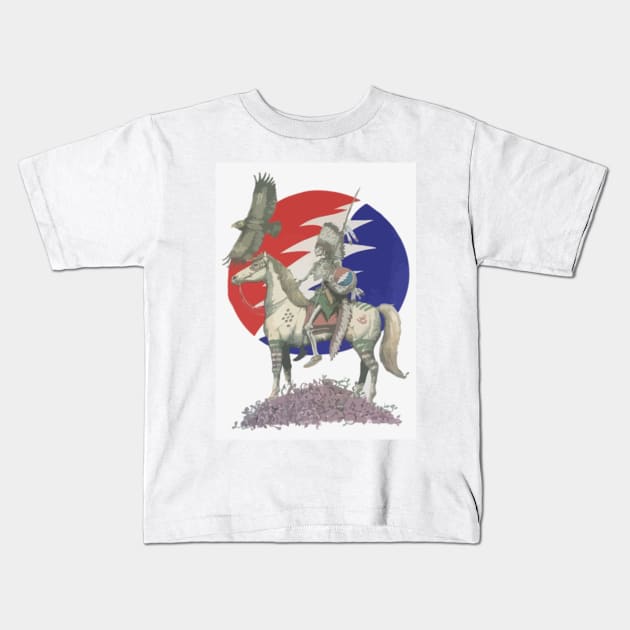 Indian Warrior Kids T-Shirt by UpDown MyWorld